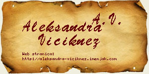 Aleksandra Viciknez vizit kartica